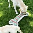 thumbnail image 2 of Extra Large Plush Fleecy Bone Super Squeak Christmas Gift Dog Toy 28x60cm 2PK, 2 of 7