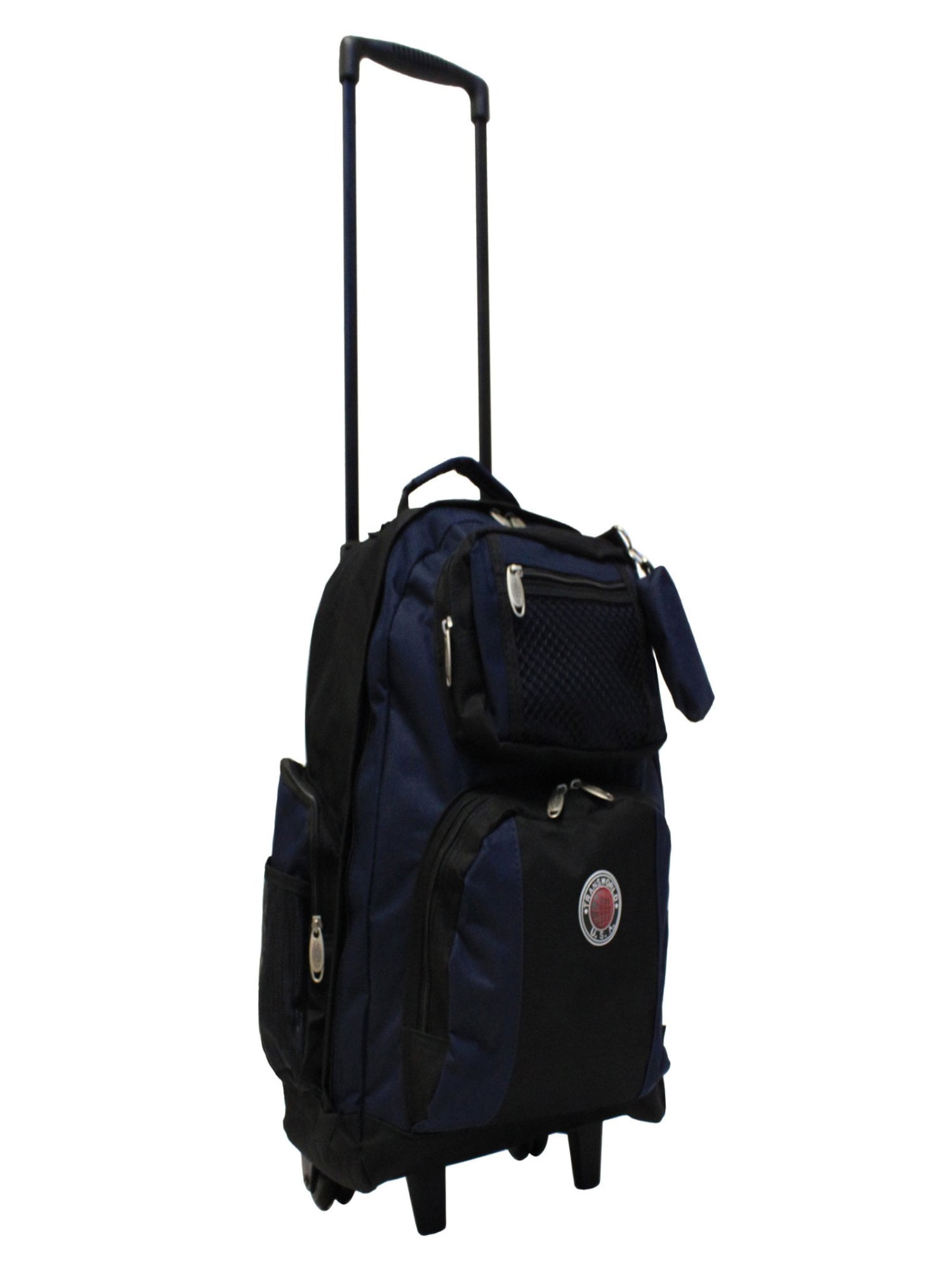 Transworld Deluxe 22Inch CarryOn Rolling Backpack Navy