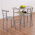 thumbnail image 3 of Costway 3 Piece Dining Set Table 2 Chairs Bistro Pub Home Kitchen Breakfast, 3 of 9