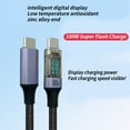 thumbnail image 4 of Necvior 480Mbps Data Cord LED Display USB C to USB C Cable 100WPD Quickly Charging USB C Data Cable For Electronic Devices, 4 of 16