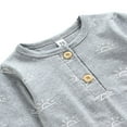 thumbnail image 4 of Baby Romper Kids Sun Print  Neck Long Sleeve Jumpsuit Playsuits, 4 of 6