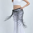 thumbnail image 5 of Womens Belly Dancing Belt Hip Scarf Wrap Belt Skirt with Sequins And Tassels Black, 5 of 8