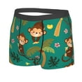 thumbnail image 2 of Kll Monkeys Swinging From Palms Men'S Cotton Boxer Briefs Underwear-Small, 2 of 9