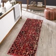 thumbnail image 4 of Rugs.com Saturn Collection Rug – 9 Ft Runner Burgundy Medium Rug Perfect For Hallways, Entryways, 4 of 9