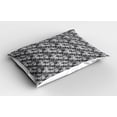 thumbnail image 2 of Ambesonne Owl Print Pillow Sham 2 Pack, Night Birds Eyes Graphic, 26"x20", Dimgray Grey, 2 of 3