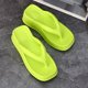 thumbnail image 5 of Sandalias de cuña de verano para mujer, tacones altos, punta cuadrada, modernas, para exteriores, playa, suela suave, plataforma, cómodas, informales, zapatillas para mujer, 5 of 5