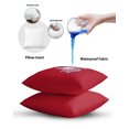 thumbnail image 6 of Waterproof Outdoor Throw Pillows with Inserts 12"x20", Pure Red Soft Decorative Pillowcases for Couch Bedroom, Simple Solid Color Pillow Covers for Sofa Living Room, 6 of 8