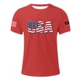 thumbnail image 3 of 250 Anniversary USA Polo Shirt, American Flag Patriotic Shirts Casual Short Sleeve Tops Red Size XXXXXXL, 3 of 4