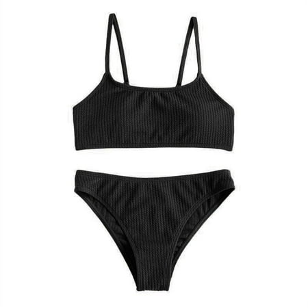 

Girl S Two Piece Swimsuit Sport High Waist Bikini Set Bathing Suit Summer Beach Rash Guard Swimwear For 7 To 14 Years For 12-13 Years