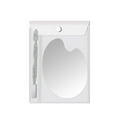 thumbnail image 1 of Mixing Plate Smooth Surface Various Shapes Stainless Steel Makeup Mixing Color Palette for Cosmetic, 1 of 8