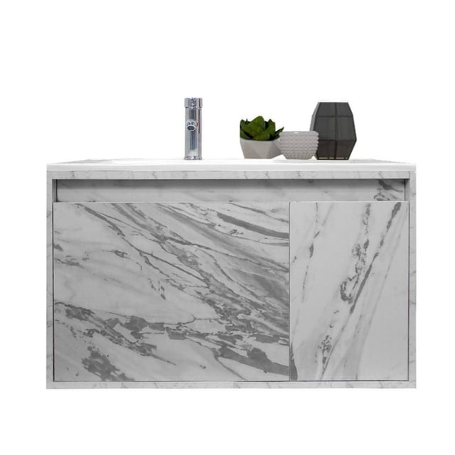 Gabinete Para Baño Con Lavabo STANNIS Flotante Minimalista