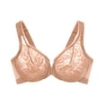 thumbnail image 4 of Glamorise Lacey T-Back Front-Closure WonderWire Underwire  Bra 9246 (Women's & Women's Plus), 4 of 9