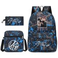thumbnail image 1 of Stray Kids Travel Backpack, Teenage Student School Bag Three-piece Set-QIUPING, 1 of 4