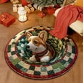 thumbnail image 4 of Adorable Corgi Christmas 3D Rug Christmas Optical Illusion Rugs, Decorative Rugs with Depth Pattern Theme, Holiday Decorations Christmas's Area Rug for Living Room 31in, 4 of 5