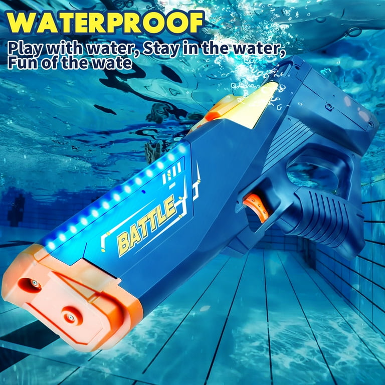 Electric Water Gun for Adults Kids, 32 FT Long Range Powerful Water Gun with Light, Rechargeable Water Pistol Squirt Gun for Boys Girls Summer Toy