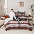 thumbnail image 4 of Castle Fairy Airplane Helicopter Twin Comforter Sets,Vintage USA Flag Bedding Set, 4 of 8