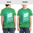thumbnail image 3 of Adventure Time Robot Teen T-Shirt Crewneck Short Sleeve Double-Sided Print Summer Tee Shirts Top For Youth Boys Girls Children X-Large, 3 of 7