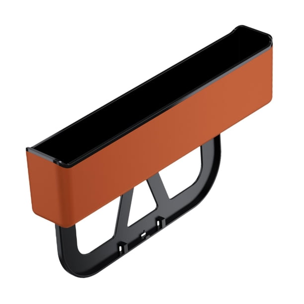 Compartimento de almacenamiento lateral para consola de automóvil, relleno de asiento genérico, ajuste universal con portavasos Naranja