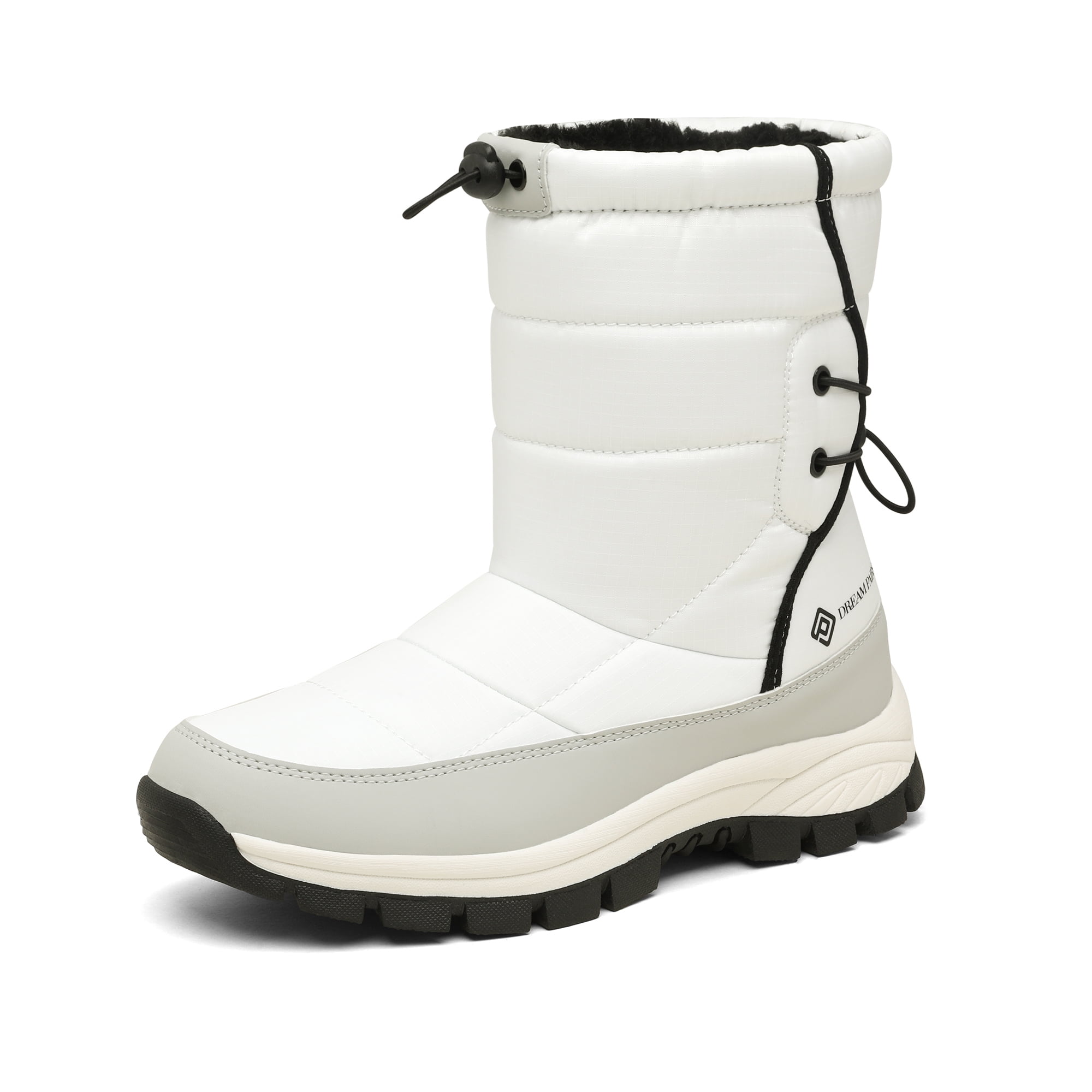 white winter boots