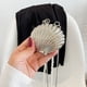 thumbnail image 1 of Bolso pequeño de concha para mujer, con cadena de perlas, accesorio para el hombro, bolso cruzado de metal, 1 of 6
