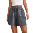 thumbnail image 1 of FNFYFH Clearance Womens Running Loose Fit Solid Color Summer Athletic Shorts Quick Dry Training Shorts，Gray, 1 of 7