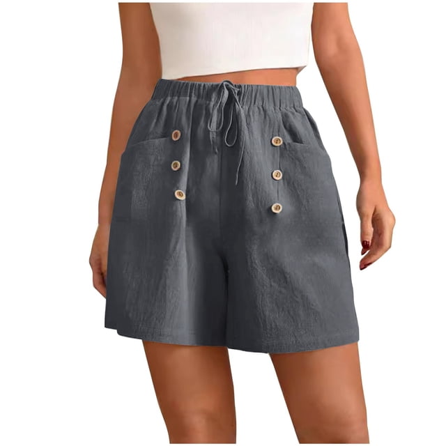 FNFYFH Clearance Womens Running Loose Fit Solid Color Summer Athletic Shorts Quick Dry Training Shorts,Gray
