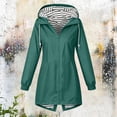 thumbnail image 6 of Sentmoon Womens Jacket Waterproof Hooded Neck Rain Jackets Long Sleeve Regular Fit Rain Coat with Pockets for Travel Hiking Camping, 6 of 8