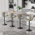 thumbnail image 4 of Hawsaiy Modern Swivel Bar Stools Set of 4, Faux Leather Upholstered Counter Height Bar Chairs, Waterproof Barstools for Kitchen Island & Home Bar,Khaki, 4 of 10