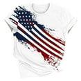 thumbnail image 5 of Cavosen Red White and Blue Shirts for Women Petite Red White and Blue Short Sleeve Crewneck T Shirts USA Star Striped Graphic Tops Lady XL Patriotic Casual T Shirts Independence Day Tunic Tees, 5 of 5