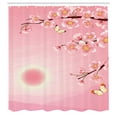 thumbnail image 3 of Ambesonne Landscape Shower Curtain, Nature Blossom Tree, 69"Wx84"L, Pink Yellow, 3 of 5