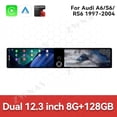 thumbnail image 2 of ZWNAV Dual 12.3 inch Screen Car Radio For Audi A6/S6/RS6 1997-2004 Android GPS Navigation Multimedia Video Player Stereo Receiver Head Unit, 2 of 13