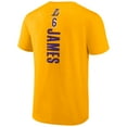 thumbnail image 3 of Men's Fanatics LeBron James Gold Los Angeles Lakers Playmaker Name & Number T-Shirt, 3 of 5