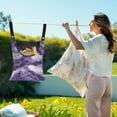 thumbnail image 2 of SEANATIVE Purple Gold Marble Clothespin Bag for Clothesline Outdoor Clothespin Storage with Hanger Hook 2 Pack Clothespin Bags Hanging Outdoor Soft Clothespin Storage Home Decor, 2 of 7