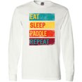 thumbnail image 3 of Inktastic Stand Up Paddle Boarding Eat Sleep Paddle Repeat Long Sleeve T-Shirt, 3 of 5