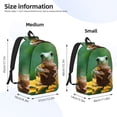 thumbnail image 2 of Vsdgher Tree Frog Sitting On Sunflowes Print Canvas Backpack Travel Rucksack Unisex Knapsack 15.7/17.7Inch Laptop Backpack for Work,College -Small, 2 of 5