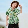 thumbnail image 2 of Hihipz Little Boys Polo Shirt Floral Print Shirts Hawaii Beach Casual Summer Tops,Sizes 5-6, 2 of 5