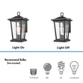 thumbnail image 4 of Claxy Black Outdoor Wall Light Fixtures with Clear Glass Shade, 4 of 5
