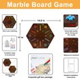 thumbnail image 4 of Wahoo Marble Board Game Thicken Wood 4 and 6 Players Fast Track Board Game 2 Sided Painted Perfect Game for Family Friends Party (Rustic Brown), 4 of 7