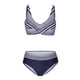 thumbnail image 4 of Traje de baño de 2 piezas para mujer, trajes de baño para mujer, trajes de baño para mujer, conjunto de baño de 2 piezas con estampado tropical hawaiano, sujetador tipo camisola y volantes, ropa de pl, 4 of 5
