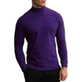 thumbnail image 1 of GHSDFBB Men Regular Fit Basic Lightweight Long Sleeve Pullover Top Mock Turtleneck T-Shirt, 1 of 3