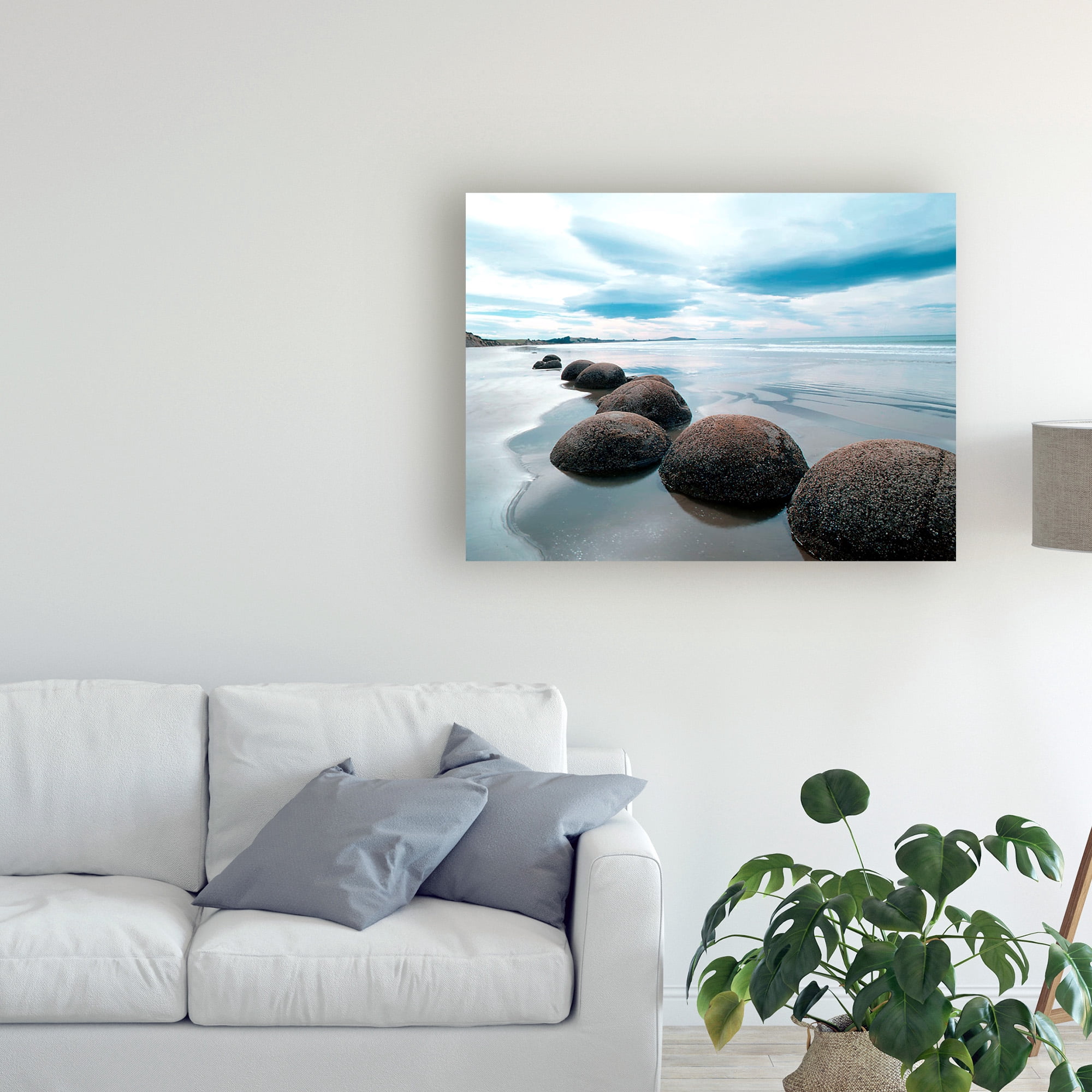 Trademark Fine Art 'Moeraki Boulders New Zealand' Canvas Art by Monte Nagler