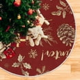 thumbnail image 6 of Ryvnso Christmas Tree Skirt Pinecone Bells Christmas Xmas Tree Skirts Ornament Home Decorations 47.2", 6 of 6