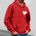 thumbnail image 2 of hotojiny Valentine's Day Sweatshirt Hoodies for Men Casual Cute Heart Printed Shirt Fashion Long Sleeve Pullover, 2 of 5