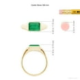 thumbnail image 5 of ANGARA Natural 1.5 Ct Emerald-Cut Emerald Signet Ring in 14K Yellow Gold for Women (Size-8x6mm) | May Birthstone, Birthday, Anniversary, Jewelry Gift for Women | Natural Emerald Ring, 5 of 9