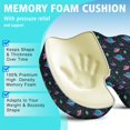 thumbnail image 5 of Premium Galaxy Pattern Memory Foam Seat Cushion Ergonomic Chair Pad for Office Chair, Car, Airplane & Bleachers Sciatica, Tailbone Hip & Back Pain Relief - Chair Cushion for Long Office Workers., 5 of 5