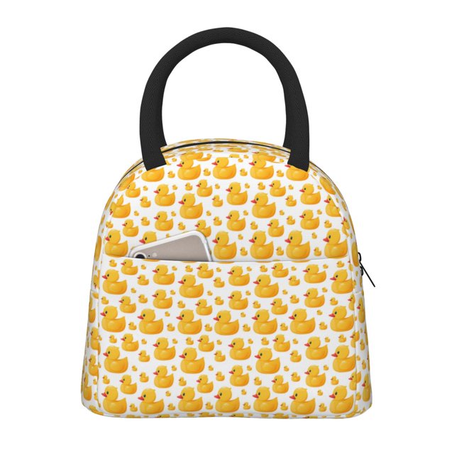 Easygdp yellow rubber ducks Bolsa de Almuerzo Insulada Grande, Forro de Aluminio, Diseño Espacioso, a Prueba de Fugas, Ideal para Trabajo, Picnics, Viajes y Actividades al Aire Libre