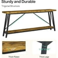 thumbnail image 4 of Tribesigns 70.9" Extra Long Sofa Table Behind Couch, Industrial Console Table for Hallway, Brown, 4 of 5