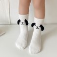thumbnail image 4 of Toddler Girl Socks with Dog Ears Cute Puppy Ribbed Crew Sock Soft Cotton Breathable Cartoon Animal Socks*1pc, 4 of 7