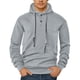 thumbnail image 3 of MHFRRA Sudadera con Capucha de Manga Larga para Hombre, Estilo Informal, Deportivo, Holgado, de Color Liso Gris, 3 of 8