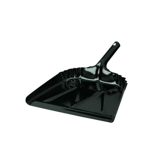 16 Inch Metal Dust Pan - Black